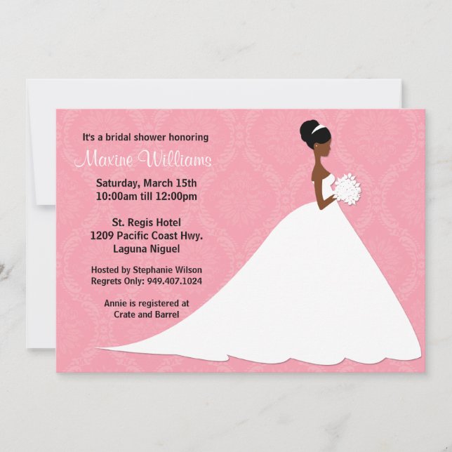 Invitation d'une nuptiale africaine américaine (Devant)