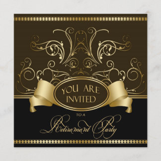 Invitation d'une partie à la retraite Brown Gold B