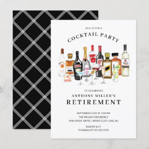 Invitation d'une partie de retrait de cocktail mod