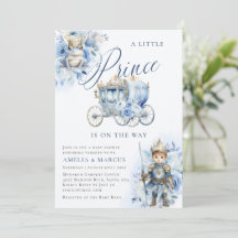 Invitation d'une petite douche bleue Prince Royal