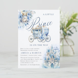 Invitation d'une petite douche bleue Prince Royal