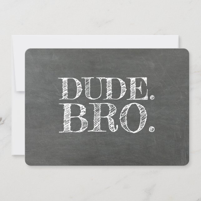 Invitation Duo Bro Funny Groomsman ou Best Man (Devant)