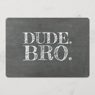 Invitation Duo Bro Funny Groomsman ou Best Man