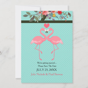 Invitation Duo de Flamants Roses