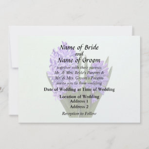 Invitation Duo de Jacinthe Pourpre