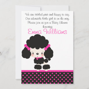Invitation Dupe l'invitation de baby shower de caniche