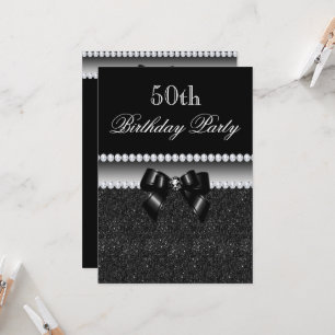 Invitation Dusky Black Birthday Party