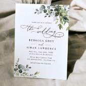 Invitation Dusty Blue Green Eucalyptus Mariage de verdure