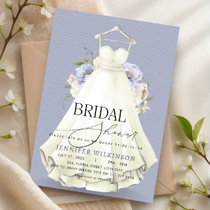 Invitation Dusty Blue Mariage robe Fête des mariées