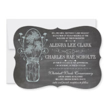 Dusty Blue Mason Jar Chalkboard Mariage