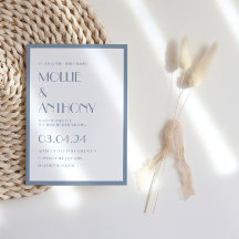 Dusty Blue Modern Deco Mariage