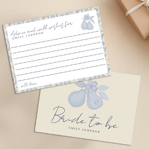 Invitation Dusty Blue Parfait Pear Fête des mariées Conseils
