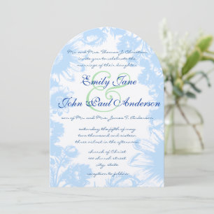 Invitation Dusty Blue & Pistachio Green Mariage