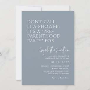 Invitation Dusty Blue Pré - Fête de la Parenthodie   BABY SHO