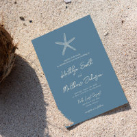 Dusty Blue Starfish Beach Destination Mariage