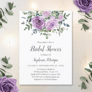 Invitation Dusty Mauve Eucalyptus Fête des mariées botanique