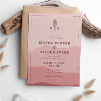 Dusty Pink Desert Cactus Mariage occidental