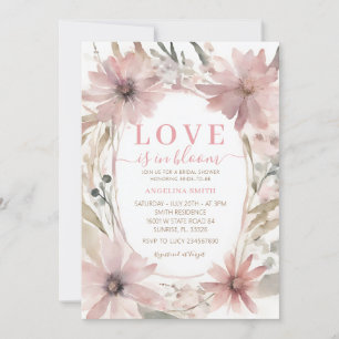 Invitation Dusty Pink Love est dans la Fête des mariées Bloom