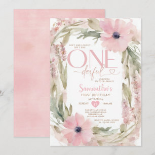 Invitation Dusty Pink n'est-elle pas merveilleuse fleurs d'an