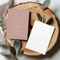Dusty rose classique Mariage minimal