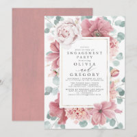 Dusty Rose Floral Botanical Engagement