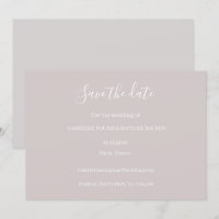 Dusty rose gris et blanc Enregistrer le Mariage Da