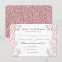 Dusty Rose rose Mariage Vintage Botanique