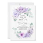 Dusty violet Floral Élégant Mariage Boho