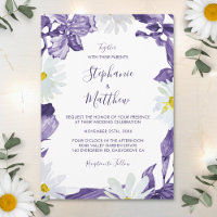 Dusty violet Iris blanc marguerite Mariage botaniq