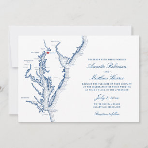 Invitation Earlville Maryland Map Mariage élégant