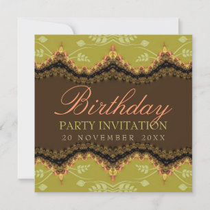 Invitation Earth Royal Lace Anniversaire + toutes les invitat