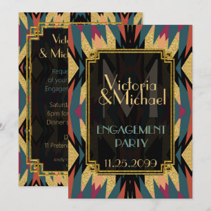 Invitation Earthy Aztec Modern Art Déco
