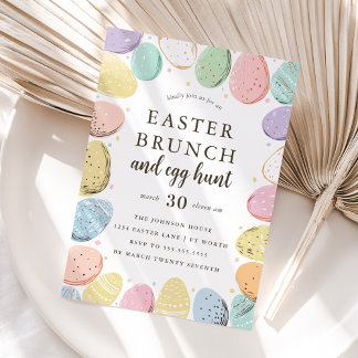 Invitation Easter Brunch and Egg Hunt Easter Holiday