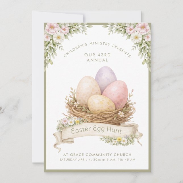 Invitation Easter Egg Nest | Easter Egg Hunt (Devant)