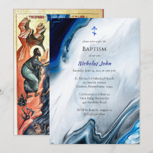 Invitation Eau des puits de salut Baptême orthodoxe