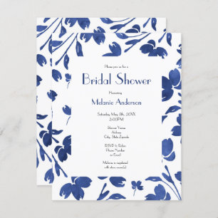 Invitation Eau d'Indigo - tiges de fleurs