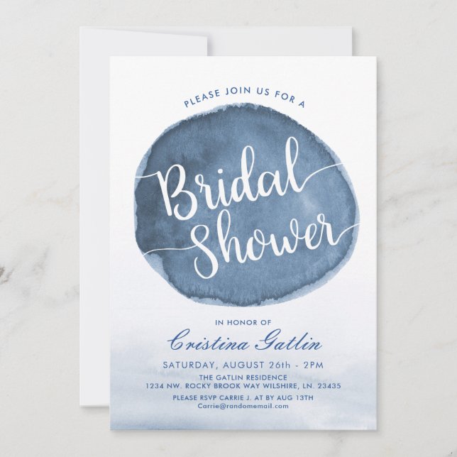 Invitation Eau du lac | Personnalisé | Douche nuptiale (Devant)