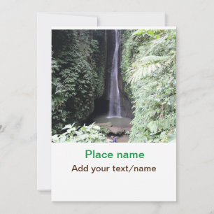 Invitation eau océan plage photo ajouter nom texte place été