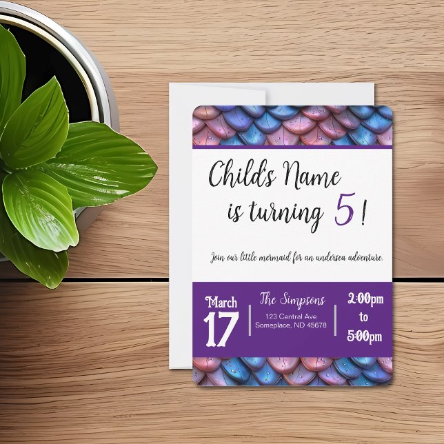 Invitation Écailles de Sirène (Créateur téléchargé)