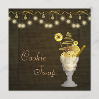 Invitation Échange chic de biscuit de Noël