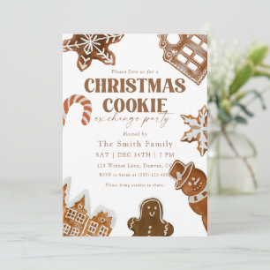 Invitation Échange de biscuits de Noël