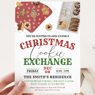 Invitation Échange de biscuits de Noël