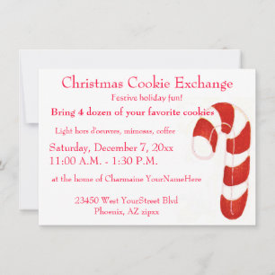 Invitation Échange de biscuits de Noël
