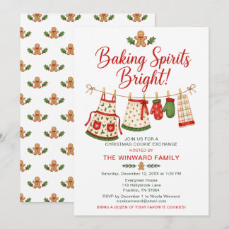 Invitation Échange de biscuits de Noël : Esprits de pâtisseri