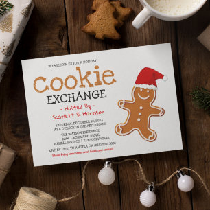Invitation Échange de biscuits de vacances pour enfants   Noë
