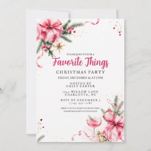 Invitation Échange de cadeaux Choses Préférées Fête de Noël R