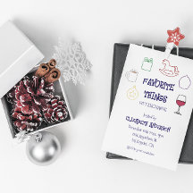 Échange de cadeaux de Noël des choses préférées