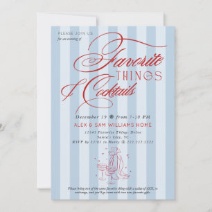 Invitation Échange de cadeaux et cocktails des choses préféré