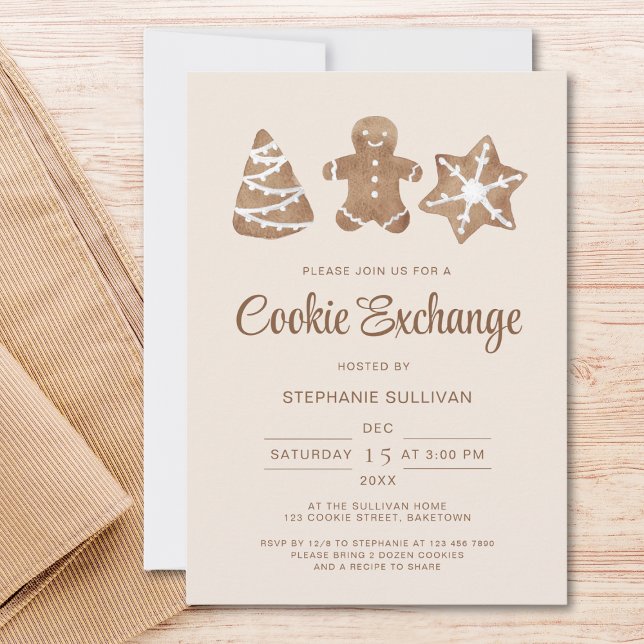 Invitation Échange de cookies de Noël (Créateur téléchargé)