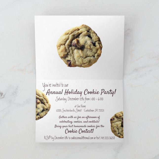 Invitation Échange de cookies de Noël (Intérieur)